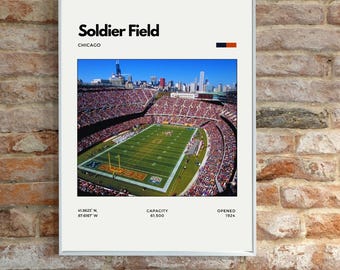 Soldier Field Digital Print | Chicago Bears Stadium Poster