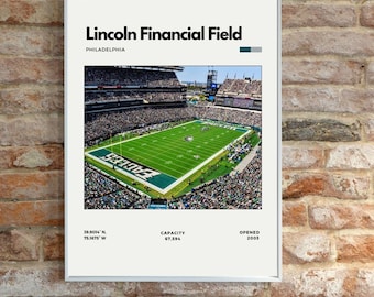 Lincoln Financial Field Digital Print | Philadelphia Eagles Stadium Poster