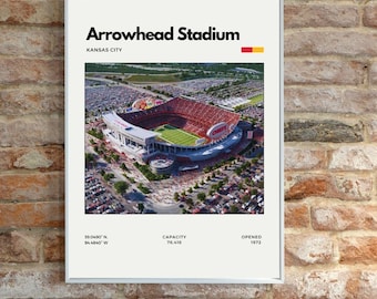 Digitaltryck av Arrowhead Stadium | Affisch för Kansas City Chiefs Stadium