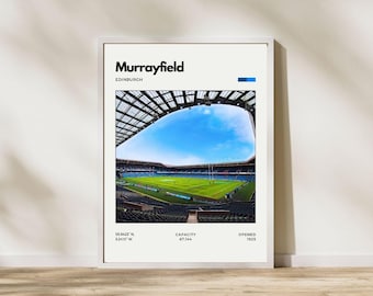 Murrayfield Stadium Edinburgh Rugby | Scotland Rugby | Minimalist Sports Poster