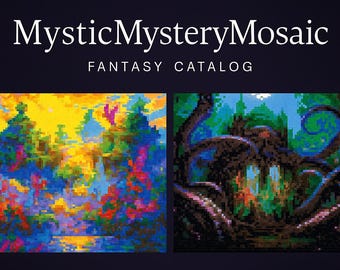 Fantasy Color by Number | Mystery Mosaic PDF, 38 Printable Pages (Digital Download)