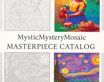 Mystery Mosaic Color by Number | 40 Printable Pages + Answer Keys (Digital Download)