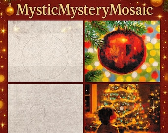 Christmas Color by Number | 26 Mystery Mosaic Coloring Pages (Digital Download)