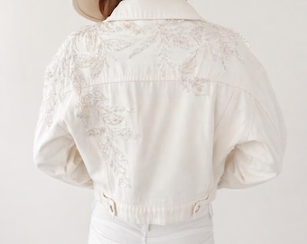Personalized Bridal Denim– Cropped Wedding Outerwear