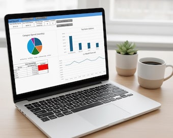 Excel Subscription Tracker Template Budget Bills Recurring - US Edition