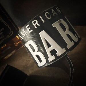 Whiskey Logo Men's Jewelry, Bold Typography JD Gift, Gift for Dads