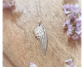Silver Wing Necklace for an Inspirational or Wanderlust Gift