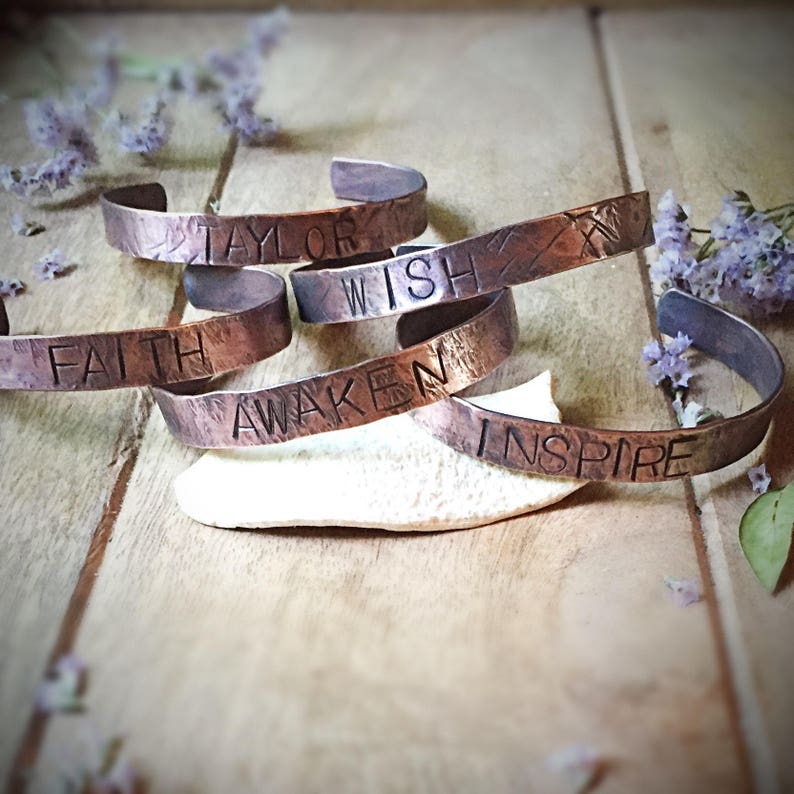 Personalized Engraved Copper Bracelet, Great Christmas Gift image 2