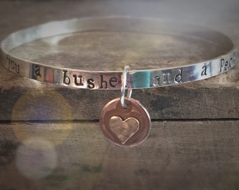 Custom Gift for Women, Personalized Message Bracelet, Boho Wanderlust Mantra Bracelet Customized Jewelry