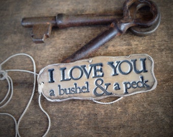 Bushel and a Peck Handmade Necklace, Personalized Silver Jewlery