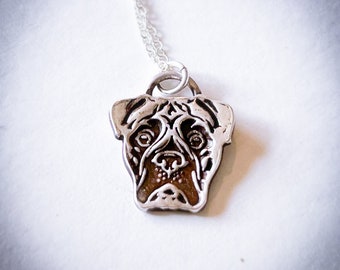 Boxer Dog Breed Necklace, Dog Mama Christmas Gift for Pet Lovers, Custom Charm Necklace, Memorial Jewelry, Personalized Christmas Gift