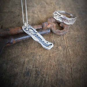 Mermaid Necklace for Women, Fairytale Gift Silver Mermaid Jewelry, Trendy Ocean Boho Jewelry, Beach Jewelry Mermaid Pendant Silver Necklace
