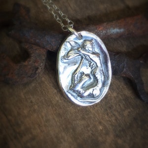 Zilveren zeemeermin ketting voor vrouwen, Pin-Up stijl zeemeermin Fairytale Gift Beach Jewelry verklaring ketting zeemeermin Tattoo Ocean Jewelry zeemeermin