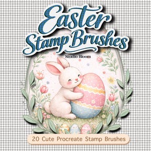 Ostern Procreate Stempelbürsten | Hase, Blumen, Eier (Digital Download)
