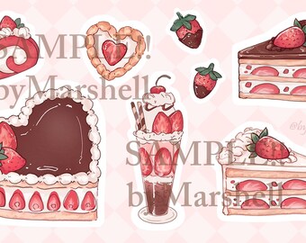 Sweets Sticker Sheet | Food Stickers, Sweets, Desserts