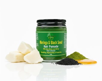 Moringa & Black Seed Hair Pomade. 4oz