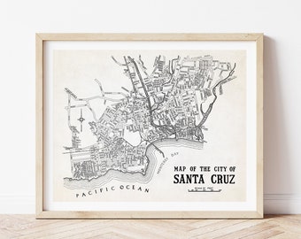 Santa Cruz Map Art