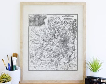 New York Wilderness and Adirondacks Map Art