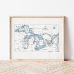 Great Lakes Map Art