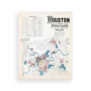Houston Texas Map 1885