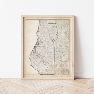 Humboldt County California Map Art