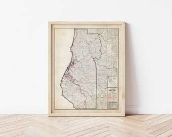 Humboldt County California Map Art