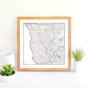 Mendocino County, California Map Art