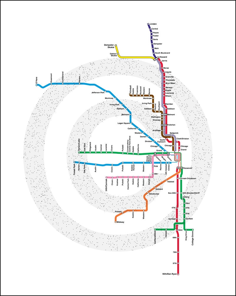 Chicago CTA Map Digital Download - Etsy