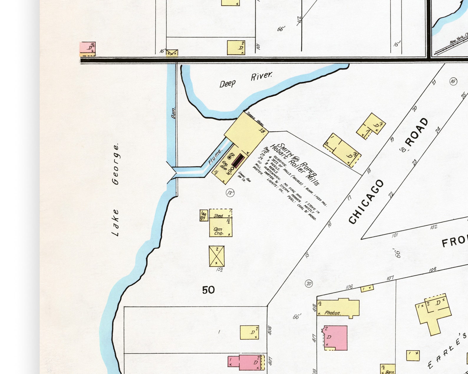 Hobart Indiana Map 1895 Etsy