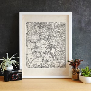 Yellowstone National Park Map Art
