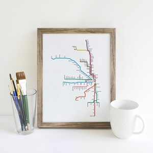 Téléchargement numérique vectoriel de la carte CTA de Chicago