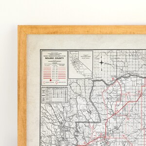Solano County Map Solano County California Vallejo Map | Etsy