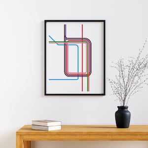 Digitaler Download - Chicago Loop Map Kunstdruck
