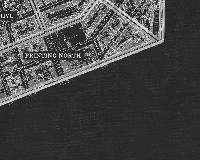 West Village NYC Neighborhood Map Etsy