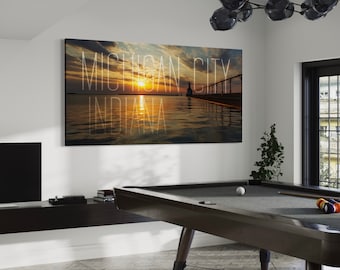 Michigan City Indiana Canvas Art