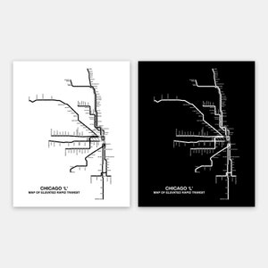 Download digital do mapa CTA de Chicago