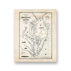 Vintage Chesapeake Bay Map