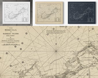 Bermuda Shipwreck Map Art