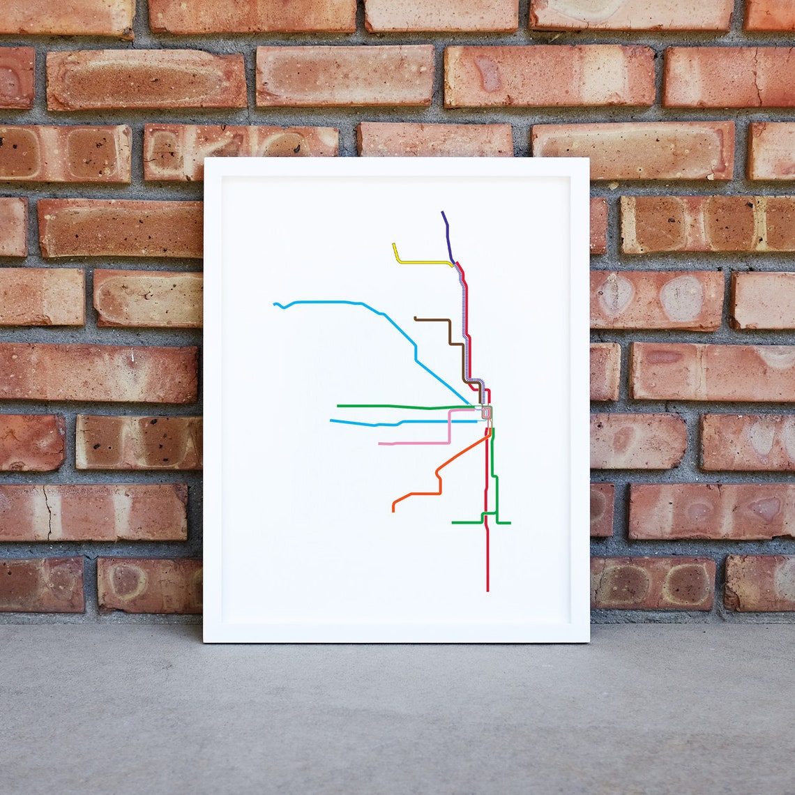 PRINTABLE Chicago CTA Map Chicago Train Map Chicago Wall - Etsy