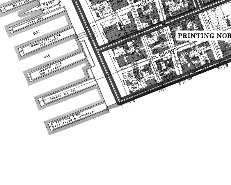 West Village NYC Neighborhood Map Etsy