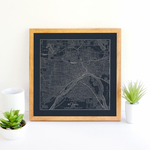 St. Paul Minnesota Map Art