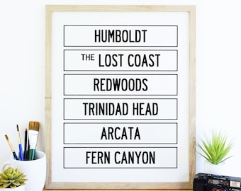 PERSONALIZED Humboldt County Artwork