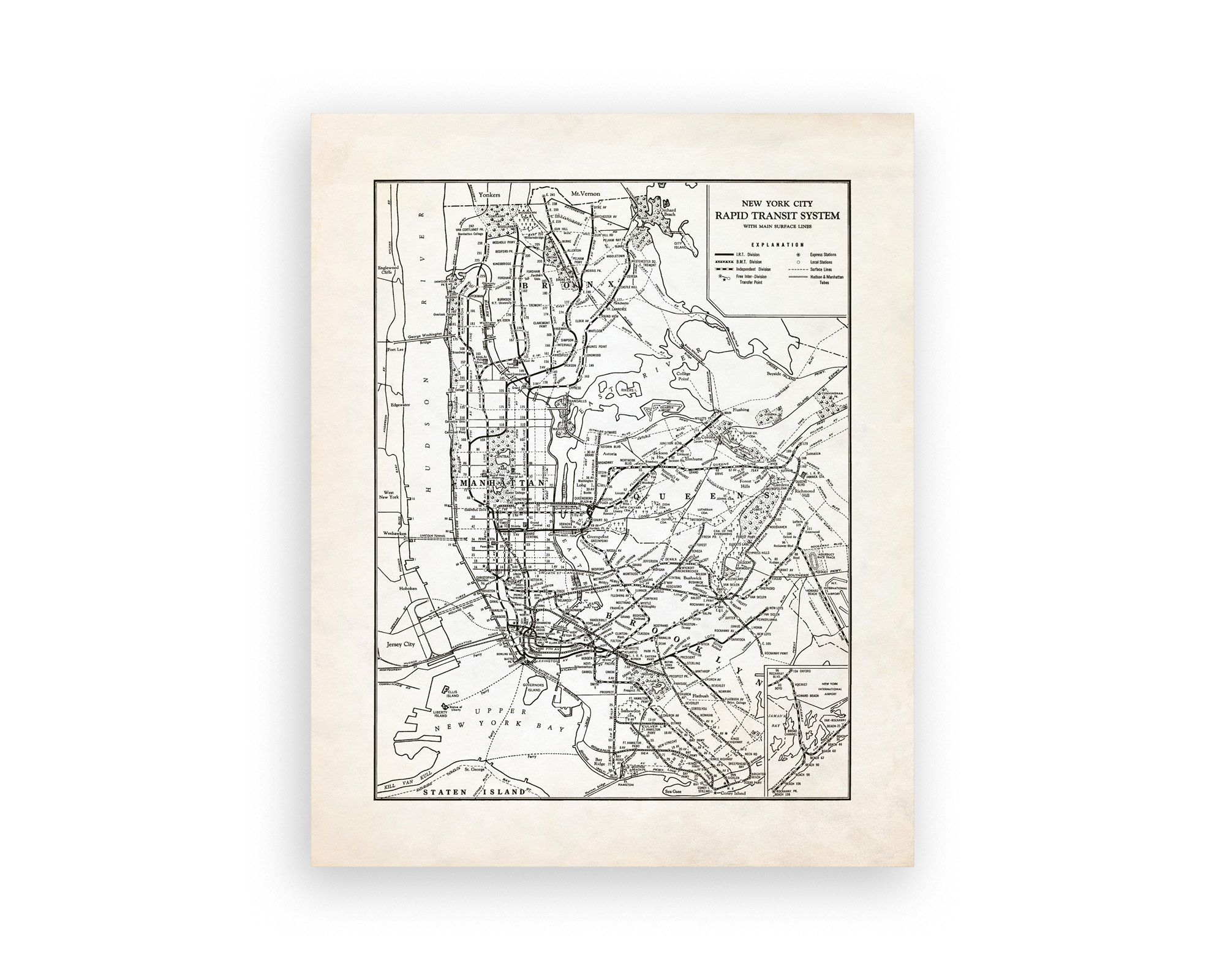 New York City Subway Map Digital Download - Etsy