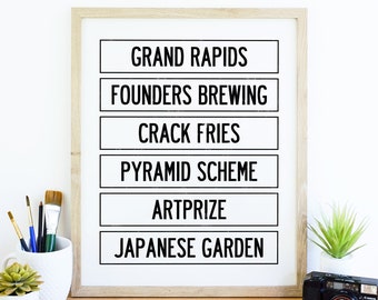 PERSONALIZED Grand Rapids Art