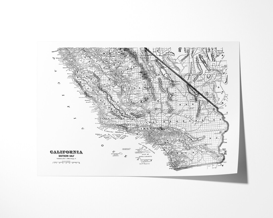 Southern California Map Digital Download - Etsy