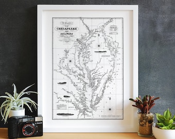 Chesapeake Bay Map Art