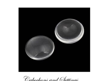 12mm Round Glass Magnifying Cabochons Clear number variations