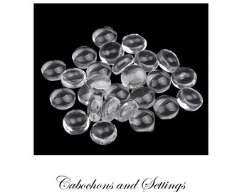 12mm Round Glass Magnifying Cabochons Clear number variations