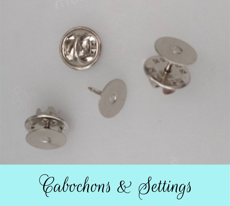4mm or 10mm Lapel Pins Findings for Cabochons AUSTRALIA Etsy