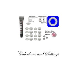 19mm Earring Kit Fabric Self Cover Button  DIY KIT Stud Stainless Steel - AUSTRALIA
